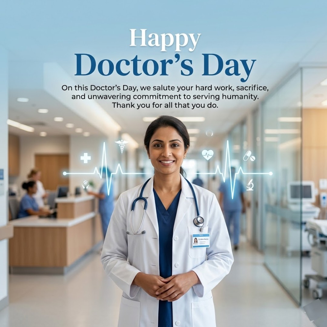 On this Doctor's Day, we salute your hard work, sacrifice, and unwavering commitment to serving humanity. Thank you for all that you do.